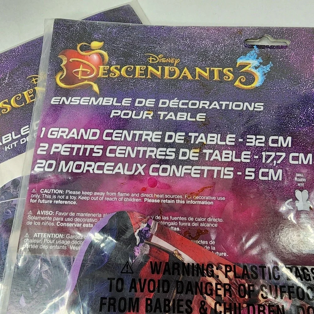 Descendants 3 Table Decorating Kit Lot 3 Girls Birthday Party Supply Centerpiece